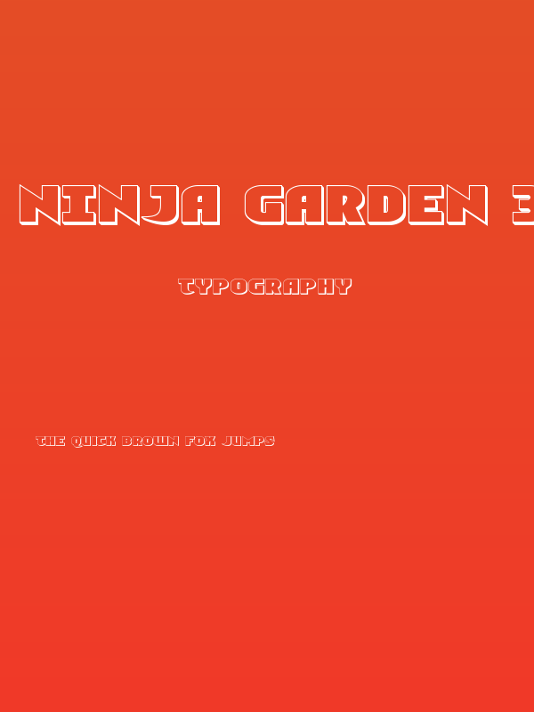 Ninja Garden 3D Poster