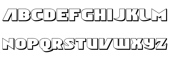 Ninja Garden 3D Font LOWERCASE