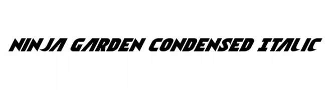 Ninja Garden Condensed Italic  Frei Schriftart Herunterladen