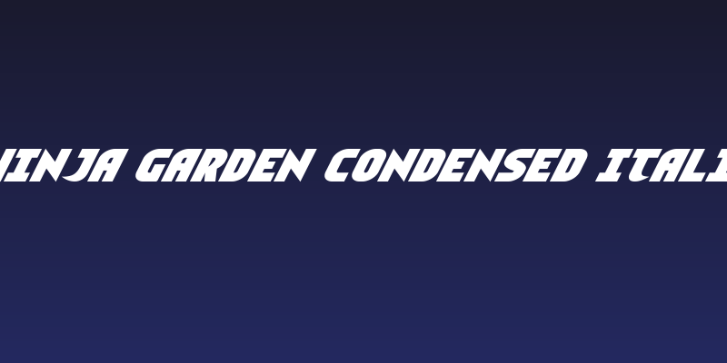 Ninja Garden Condensed Italic Social Header