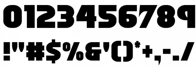 Ninja Garden Condensed Font OTHER CHARS