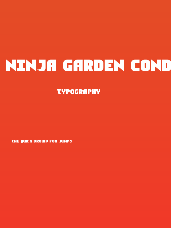 Ninja Garden Condensed Poster