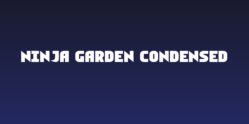 Ninja Garden Condensed Social Header