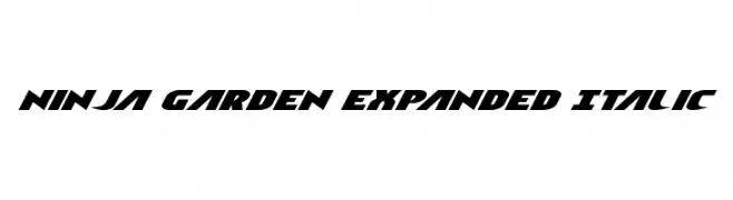 Ninja Garden Expanded Italic  Fuentes Gratis Descargar