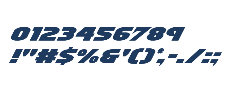 Ninja Garden Expanded Italic Other Characters