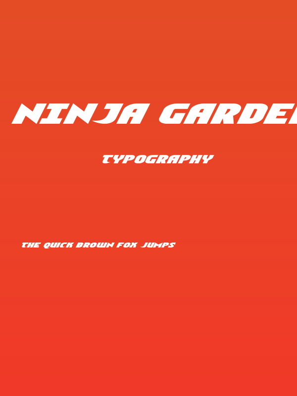 Ninja Garden Expanded Italic Poster