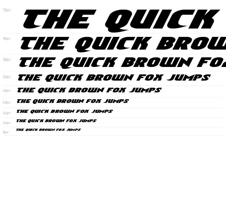 Ninja Garden Expanded Italic Waterfall