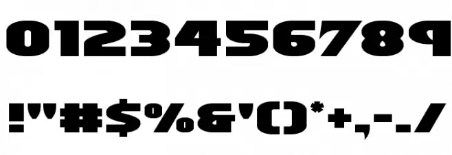 Ninja Garden Expanded Font OTHER CHARS