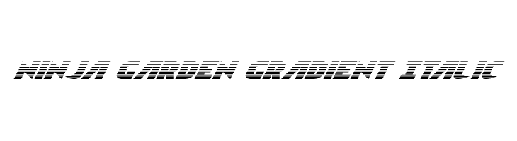 Ninja Garden Gradient Italic  नि: शुल्क फ़ॉन्ट्स डाउनलोड