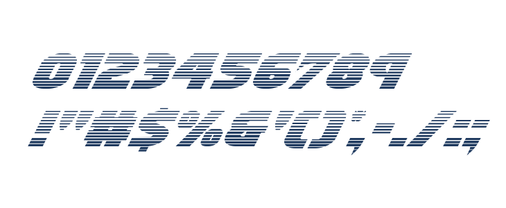 Ninja Garden Gradient Italic Other Characters