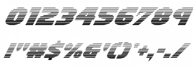 Ninja Garden Gradient Italic Font OTHER CHARS