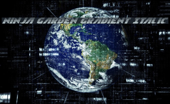 Ninja Garden Gradient Italic Example 2