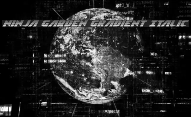 Ninja Garden Gradient Italic Font examples