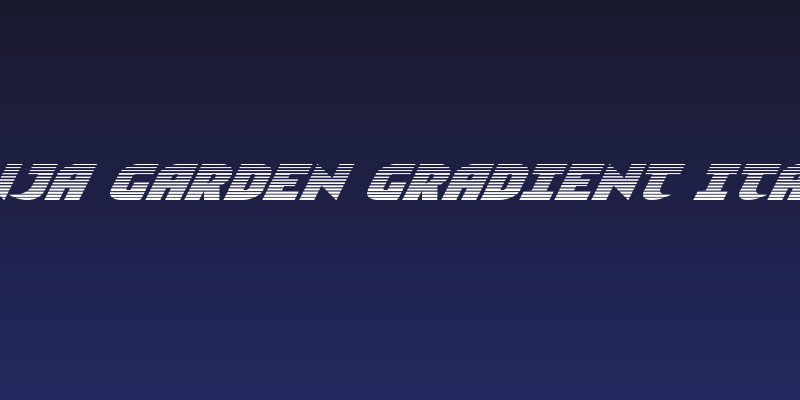 Ninja Garden Gradient Italic Social Header