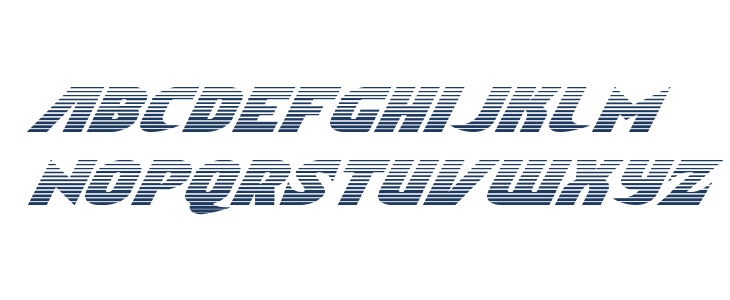 Ninja Garden Gradient Italic Lowercase