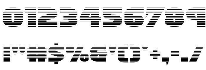 Ninja Garden Gradient Font OTHER CHARS