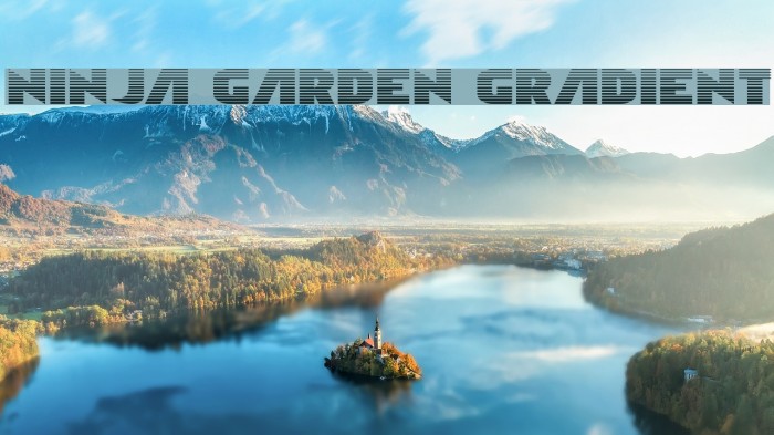 Ninja Garden Gradient Font examples