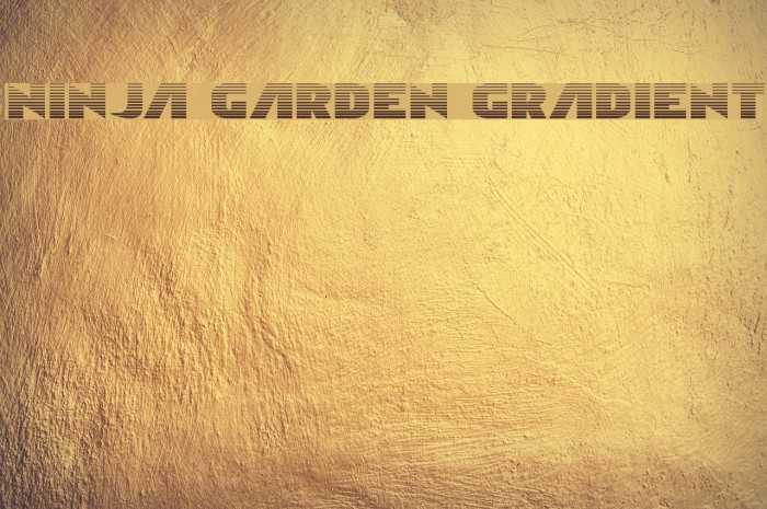 Ninja Garden Gradient Font examples