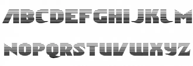 Ninja Garden Gradient Font LOWERCASE