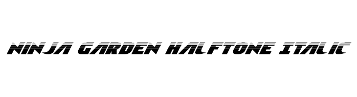Ninja Garden Halftone Italic  Скачать бесплатные шрифты