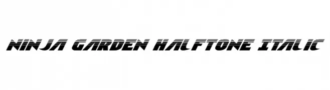 Ninja Garden Halftone Italic  Fuentes Gratis Descargar
