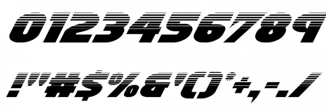 Ninja Garden Halftone Italic Font OTHER CHARS