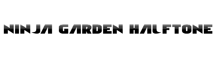 Ninja Garden Halftone  フリーフォントのダウンロード