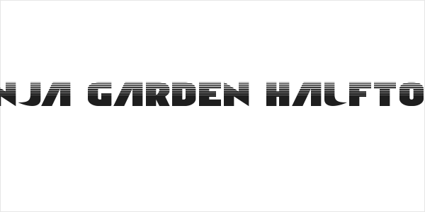 Ninja Garden Halftone Logo