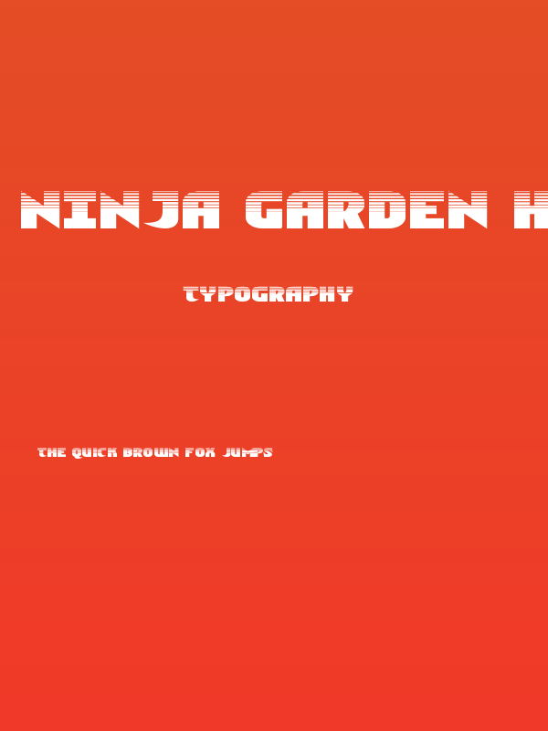 Ninja Garden Halftone Poster