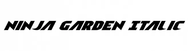Ninja Garden Italic  Frei Schriftart Herunterladen