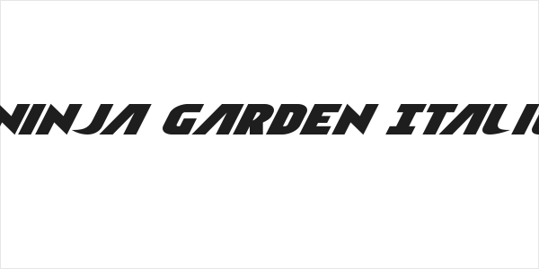Ninja Garden Italic Logo