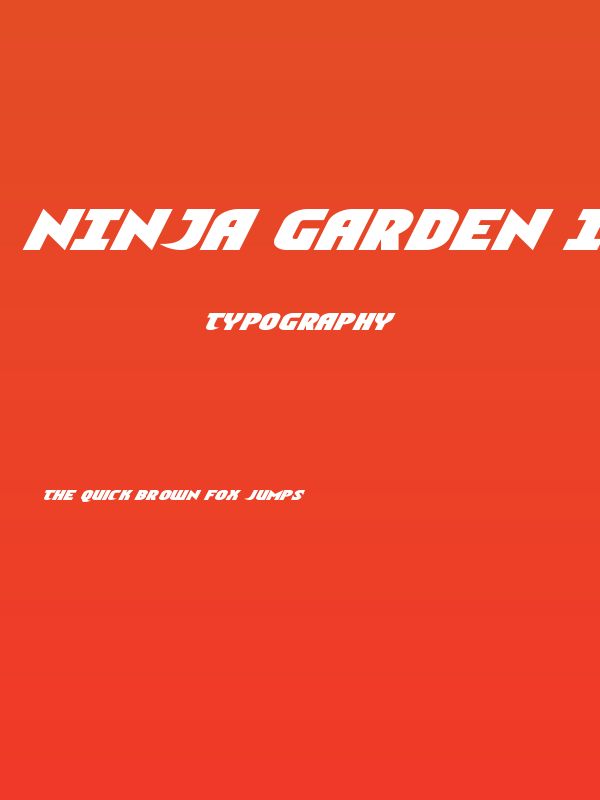 Ninja Garden Italic Poster