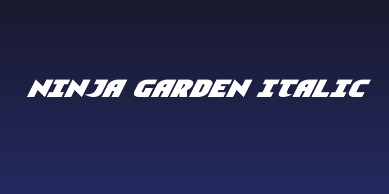 Ninja Garden Italic Social Header
