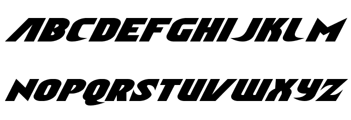 Ninja Garden Italic Font LOWERCASE