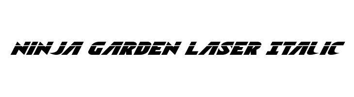 Ninja Garden Laser Italic  Descarca Fonturi Gratis