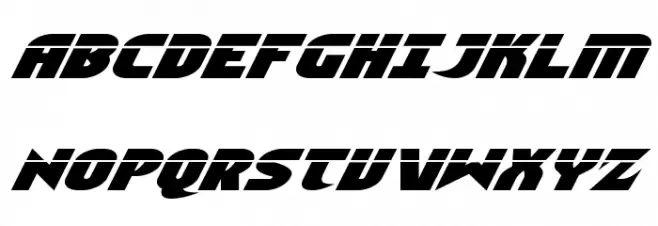 Ninja Garden Laser Italic Font UPPERCASE