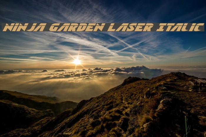 Ninja Garden Laser Italic Font examples