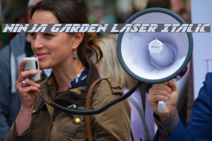 Ninja Garden Laser Italic Font examples