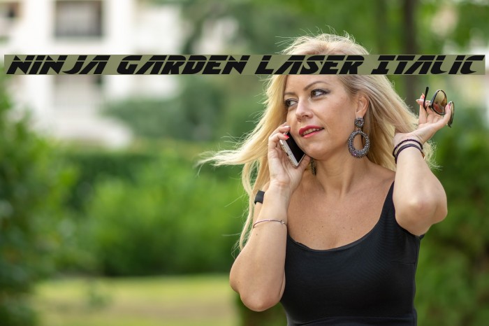 Ninja Garden Laser Italic Font examples