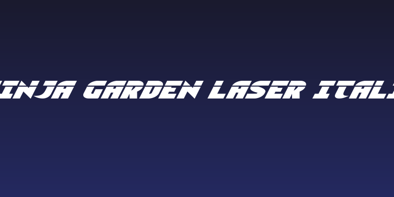 Ninja Garden Laser Italic Social Header