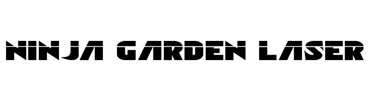 Ninja Garden Laser  Frei Schriftart Herunterladen