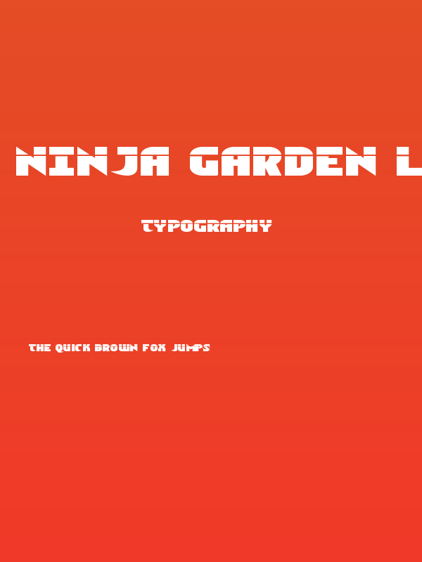 Ninja Garden Laser Poster