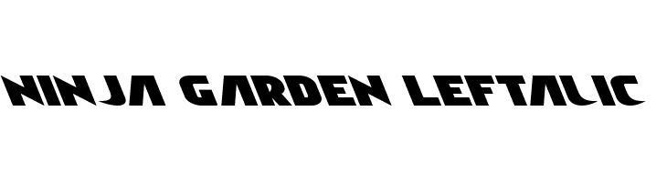 Ninja Garden Leftalic  Frei Schriftart Herunterladen
