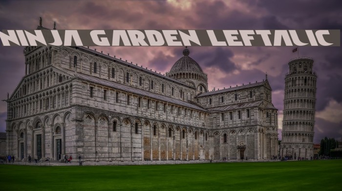 Ninja Garden Leftalic Font examples