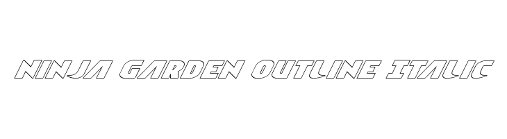 Ninja Garden Outline Italic  les polices de caractères gratuit tlcharger