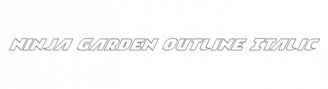 Ninja Garden Outline Italic  Скачать бесплатные шрифты