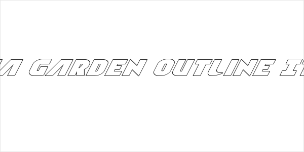 Ninja Garden Outline Italic Logo