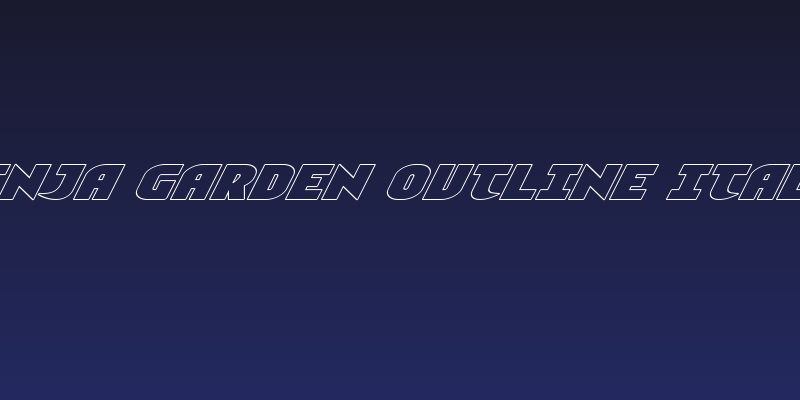 Ninja Garden Outline Italic Social Header