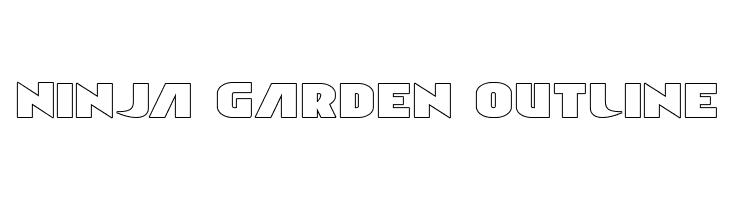 Ninja Garden Outline  font caratteri gratis