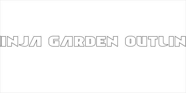 Ninja Garden Outline Logo